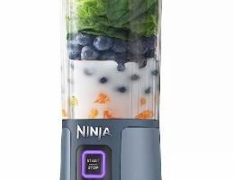 Mini batidora inalámbrica portátil Ninja Shark bc151nv Usb recargable color gris