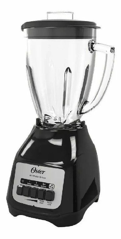Oster Licuadora con Vaso de Vidrio Refractario Boroclass 2 Velocidades más Pulso Ideal para Recetas Frias y Calientes Negro BLSTKAG-BPB